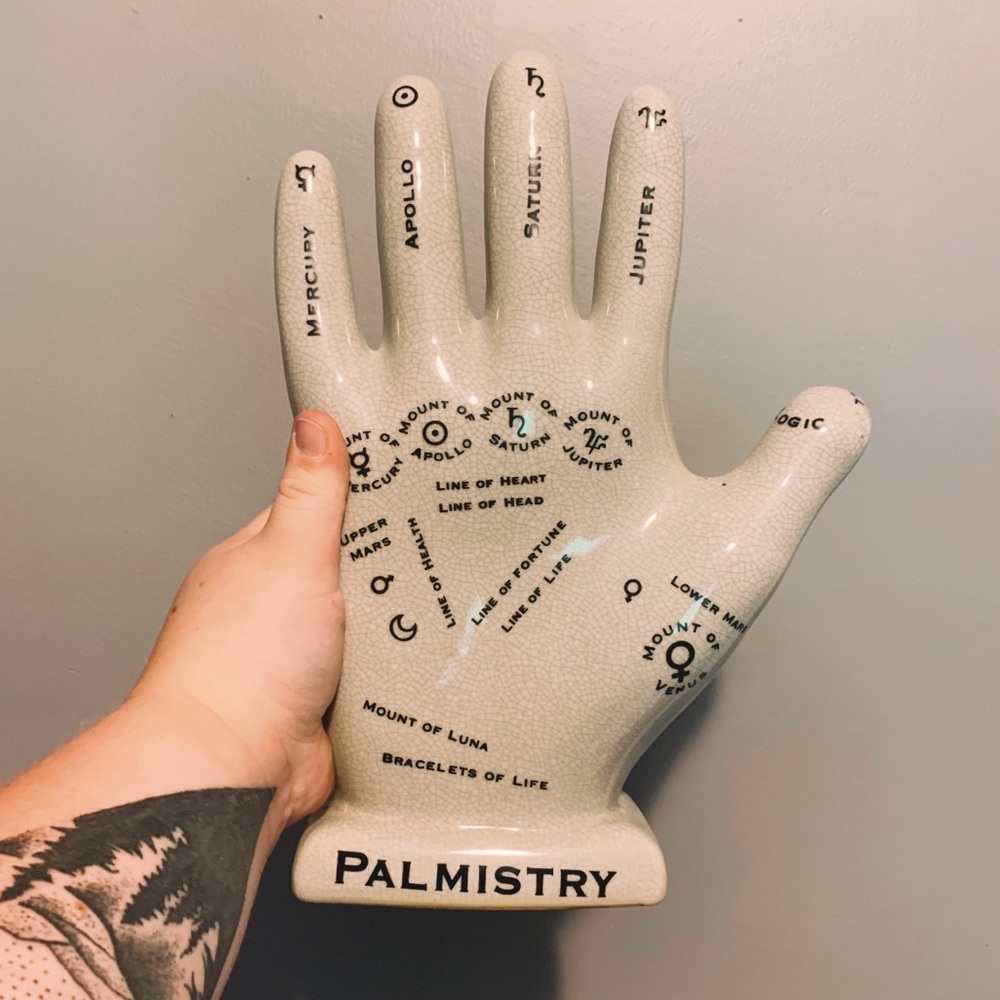 Decorative Ceramic Palmistry Hand